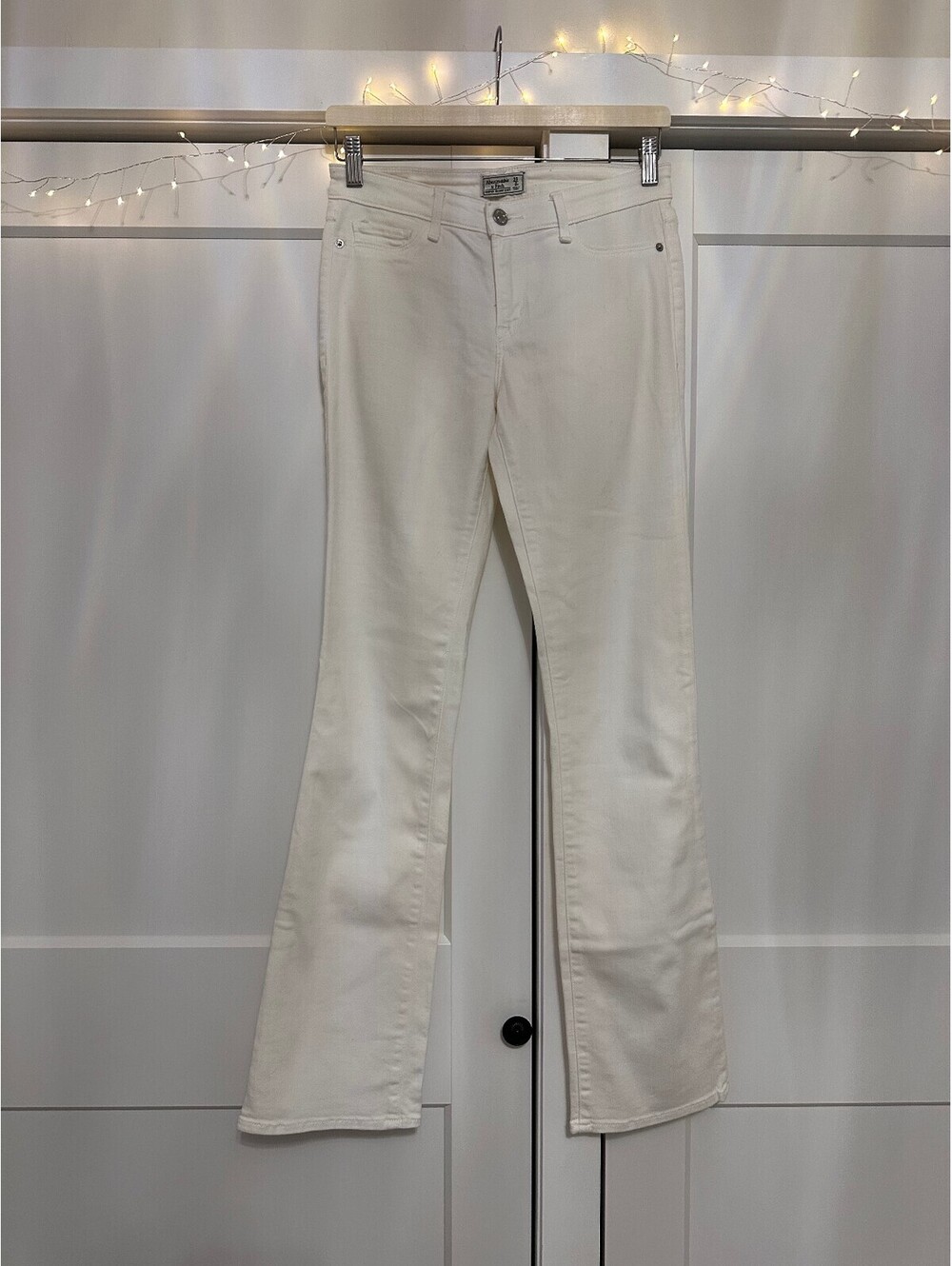Abercrombie & Fitch Harper Skinny Boot White Jeans Size 25